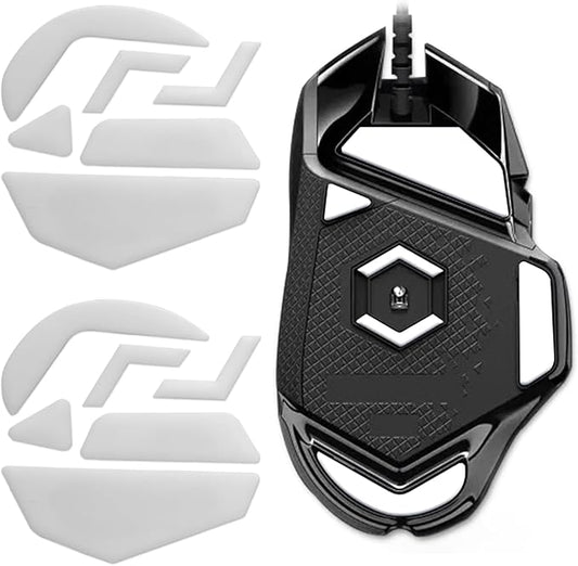 2 Pack G502 Wired Gaming Mouse Feet Sliding Stickers, Wear-Resistant Smooth Mice Glass Skates Pad Compatible with Logitech Mouse Feet Replacement (Glide Mice Skates, White PTFE)