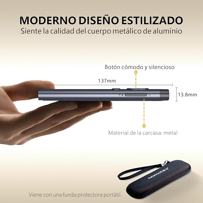 Norwii N97s TV Screen Presentation Clicker for powerpoint presentations, powerpoint clicker, Presentation Remote, Bluetooth Wireless Presenter, Digital Pointer for TV Screen Under Win/Mac