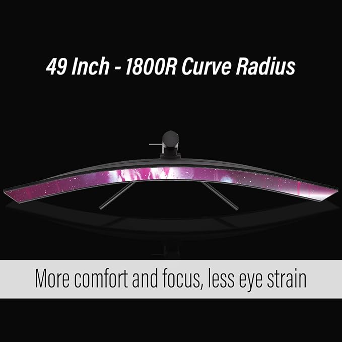 Deco Gear 49" Curved Ultrawide Gaming Monitor | 32:9 | 3840x1080 | 144Hz | 3000:1 | E-LED | 2 HDMI | 2 Display Port