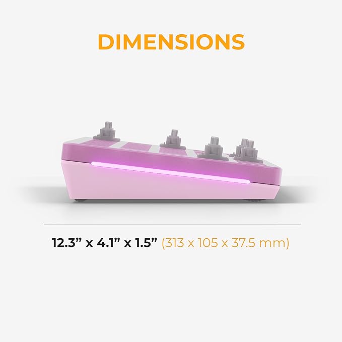 Glorious Gaming GMMK 2 Compact 65% Barebones (Frame Only) - Mechanical Gaming Keyboard Frame, Compact TKL Size (65%), Aluminium, Customisable, Per Key RGB, American QWERTY Layout - Pink