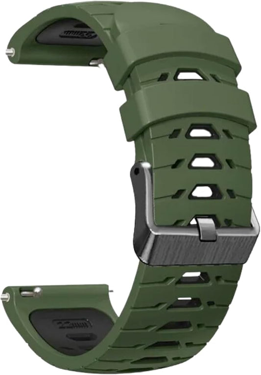Silicone Watch Strap for Men, Silicone Smart Watch Band Strap for Original & Foreman, Smartwatch Accessories, Quick-Swap Design (Army Green)