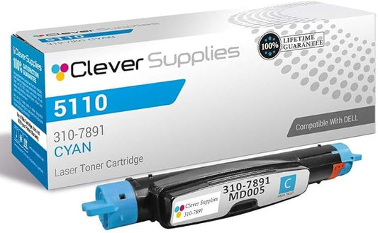 CS Replacement Toner Cartridge Compatible with Dell 5110-HY 310-7891 Cyan Color Laser 5110cn