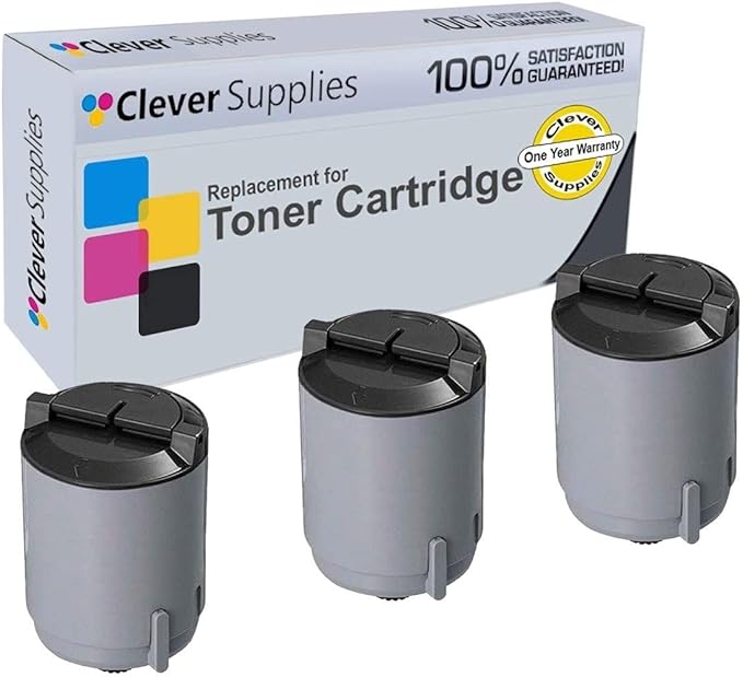 CS Replacement Toner Cartridge Compatible with Samsung CLP 300 CLP-K300A Black CLP-300 3160 300N CLX-2160 2160N 3160N 3160 3160FN 3 Set
