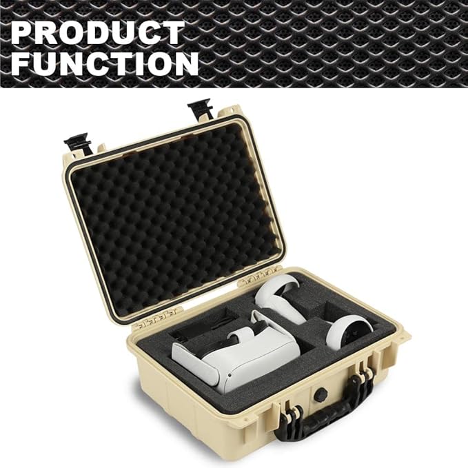 VR Carrying Case Outdoor Portable Storage Box Protector Glasses Bags(Bronze)