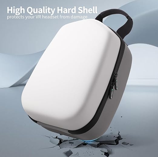 FOREGOER Hard Carrying Case Compatible with Meta Quest 3S/Quest 3/Oculus Quest 2 Official Original/Elite Strap VR Gaming Headset, Portable Travel Vision Pro Case for Touch Controllers Accessories
