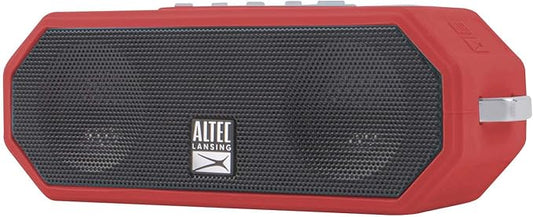Altec Lansing LifeJacket H2O 4 - Waterproof Bluetooth Speaker, Durable & Portable Speaker with Voice Assistant, 10 Hour Battery Life & 100 Foot Range, True Red