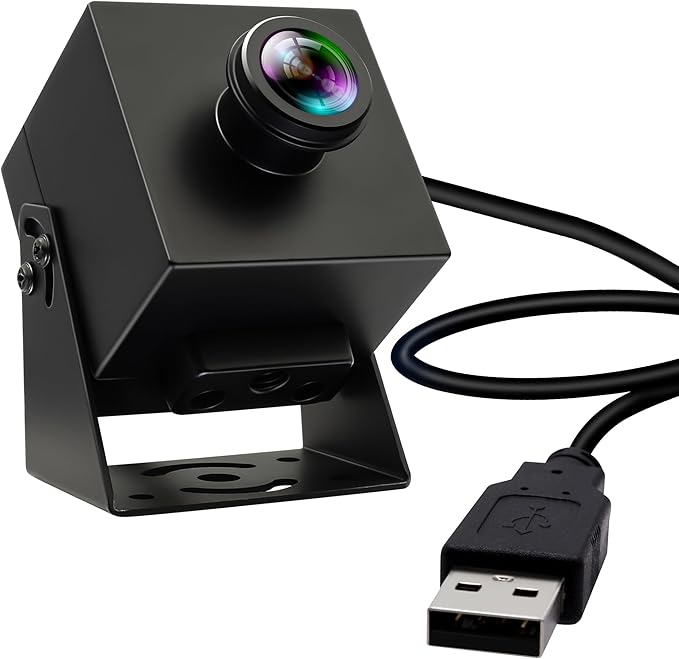 48MP USB Camera 8K Webcam 6000P Ultra HD Cam with 200Degree Wide Angle Fisheye Lens PC Computer Lightburn for Laser Engraver Plug and Play for Document Scanning Face Recognition