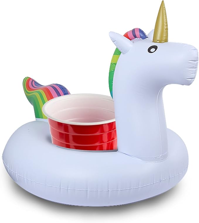 Aqua Jams Floating Speaker & Cup Holder - The Ultimate Bluetooth Floating Speaker & Cup Holder for Summer Fun! (Unicorn)