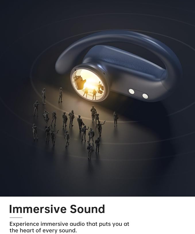 Wireless Earbuds with LED Display, in-Ear Bluetooth Headphones with Charging Case, Deep Bass, Noise Cancelling, IPX7 Waterproof, Sport Earphones with Mic, 40H Playtime