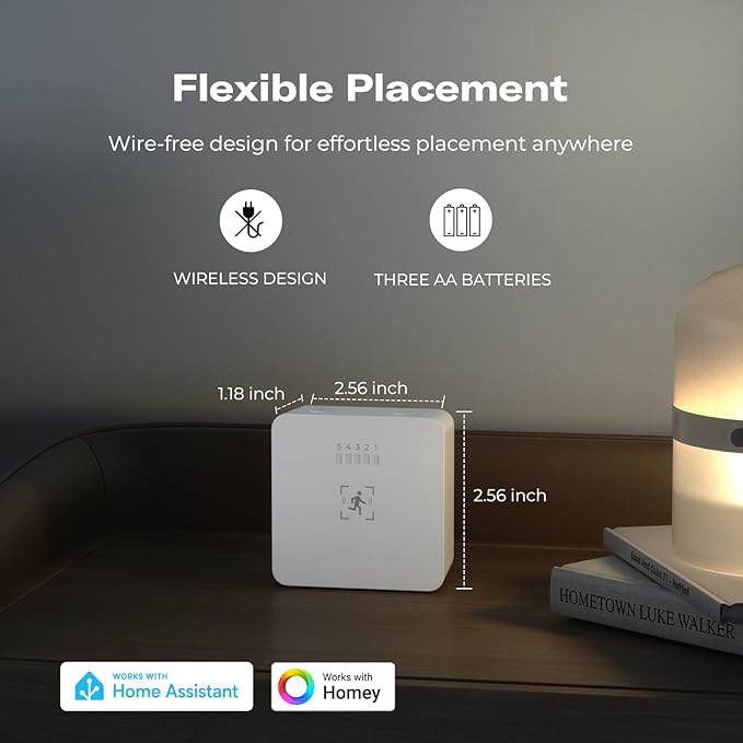 THIRDREALITY Zigbee Motion Sensor R1,Adjustable Sensitivity,Real-time Alerts,Zigbee Hub Required,Support Home Assistant,SmartThings, Homey, Hubitat or Echo Devices with Built-in Zigbee hub