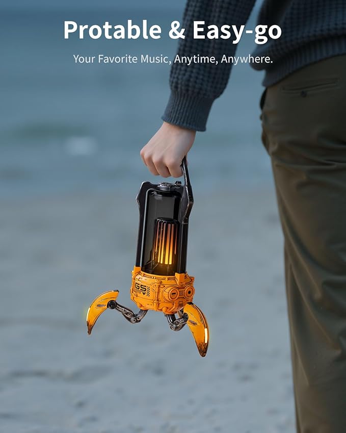 Gravastar Supernova Portable Bluetooth Speaker, LED Table Lamp Speaker, 9H Playtime, TWS Pairing, Wireless Speakers fo Party/Outdoor/Camping/Gifts