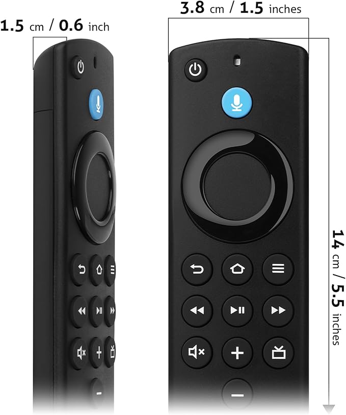 Voice Remote Control (3rd Gen) Fit for Fires-Smart TVs Stick/TV Cube/4K Max/4K/Stick Lite, Smart TV 3rd Gen and Compatible with Insignia-Toshiba-Pioneer-Smart-TVs