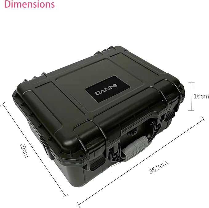Waterproof Case for DJI Air 3S / 3 Fly More Combo Hard Shell Shockproof Case with Mesh Pocket for Accessories Custom-Fit Foam for Drone Controller Components Batteries Charger 14.2x6.3x11.4