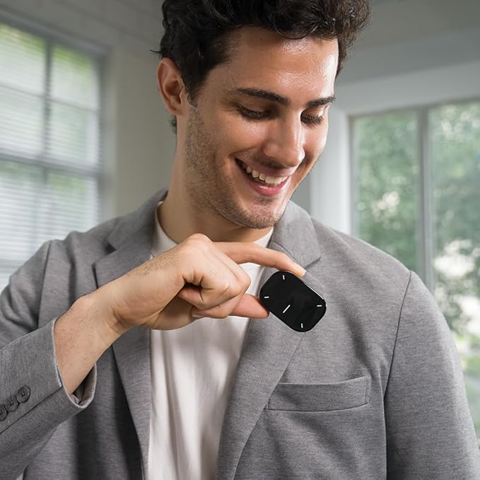 Cheerdots2 Bluetooth Detachable Air Mouse Touchpad Mouse with Voice Recording, Presentation Clicker Wireless Presenter Presentation Remote with Laser Pointer for Mac, Windows (Basic, Black)