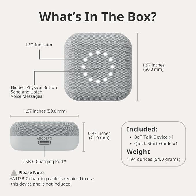 BoT Talk GPS Tracker for Kids with 2-Way Voice Messaging - Screen-Free, Smart AI Alerts, Real-Time Location, 7-Day Battery Life, Made in Japan, Monthly Plan Required