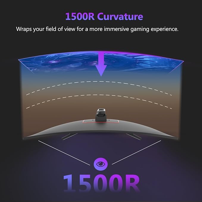 Z-Edge 27 inch Curved Gaming Monitor, FHD 1080P 300Hz 240Hz PC Monitor, Ultra-Fast MPRT 1ms Curved Monitor, 1500R, 16.7M Colors, UG27H Frameless Bezel, 2X DP 1.4 Ports and 2X HDMI 2.0 Ports