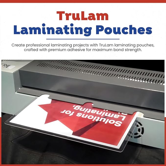 TruLam 3 Mil Laminating Pouches with Rounded Corners | Large Square Size | 12 in. x 12 in. | Glossy Finish | Premium Adhesive for High-Clarity | 2 Carriers Included | 100 Pack
