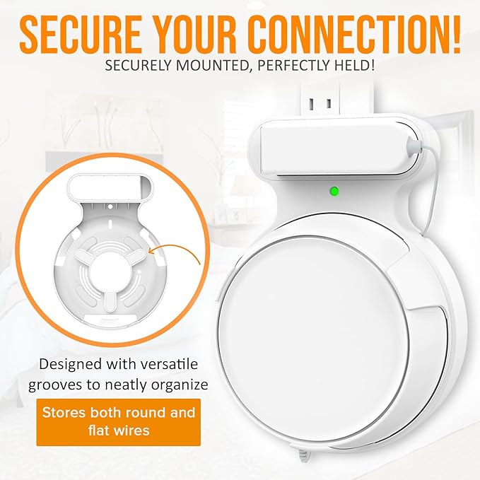 Wall Mount Bracket for TP-Link Deco BE23/BE25/BE3600/BE5000 Mesh WiFi 7 System Network and Power Cord Management Space-Saving TP-Link WiFi 7 Router Wall Mount Bracket (White-1Pack,White)