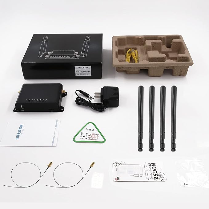 4G LTE Router with 4 LAN Ports OpenWRT Support PCI-E Slot for 4G/LTE USB 2.0 & Micro SD - 300Mbps WiFi Wide Temp (-30°C~70°C Tested)