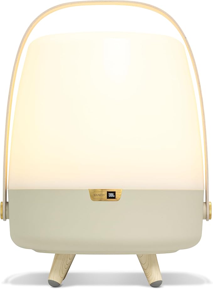 Adesso Kooduu Bluetooth Speaker Lamp – Cordless, Rechargeable Speaker & Lamp for Indoor/Outdoor Use, Sand