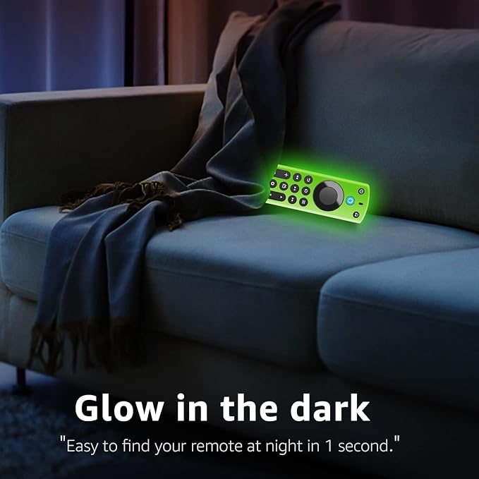 [3 Pack] Climberer Firestick Pro New Cover - Fire TV Voice Remote Pro2025- Shockproof Silicone Protective Case for Improved Grip and Durability (Fluorescent Green + Blue)+ red