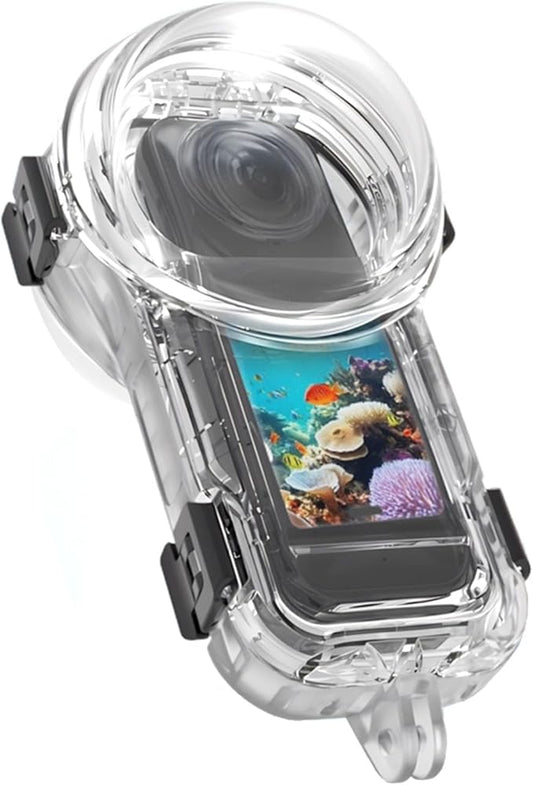 60M/197FT Invisible Dive Case for Insta 360 X5, Accessories for Insta 360 X5 ONE X5 Waterproof Case,Protective Underwater Dive Housing Shell with Bracket Accessories[Only Fit for X5]