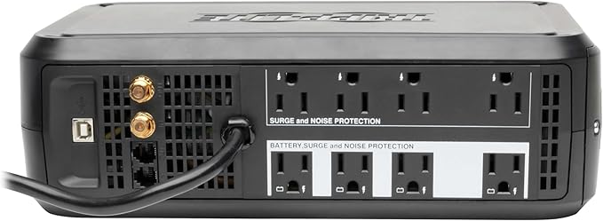 Tripp Lite 1000VA Smart UPS Battery Back Up, 500W Tower, 8 Outlets, LCD Display, AVR, USB, Tel / DSL / Coax Protection, 3 Year Warranty & $250,000 Insurance (SMART1000LCD) Black