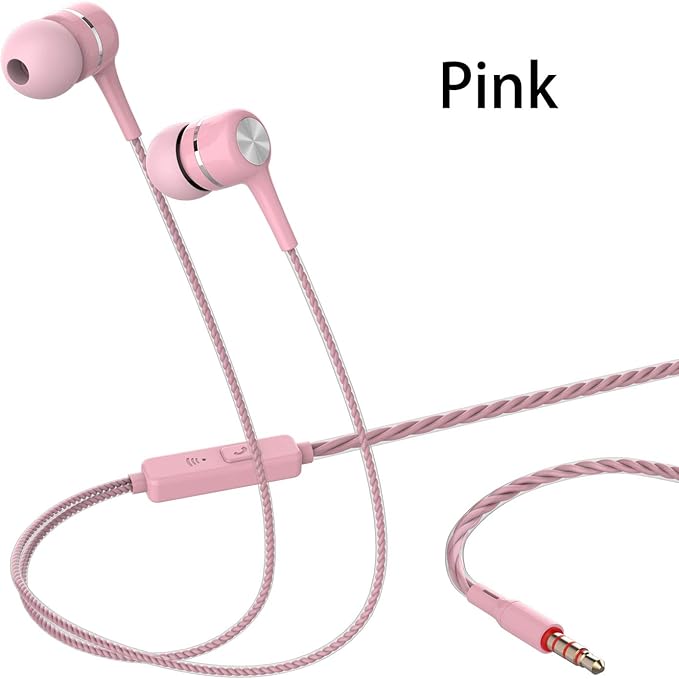 VPB Heavy bass Earphone Color Call with Mic Stereo Earbud Headphones Mixed Colors (Black + White + Pink + Green 8 Pairs)