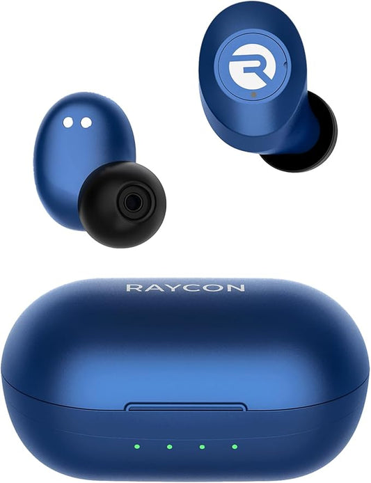 Raycon Everyday Earbuds Classic Bluetooth Wireless with Microphone - Stereo Sound, Active Noise Canceling, in-Ear Bluetooth Headset True Wireless Earbuds 32 Hours Playtime (Blue)