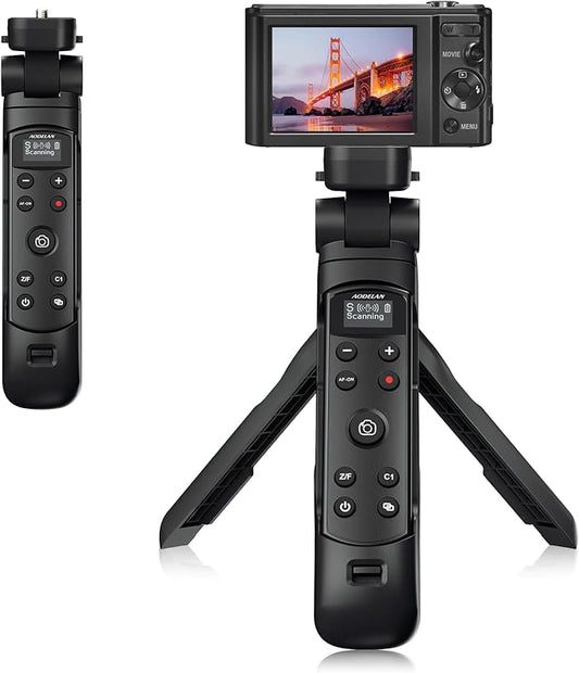 for Sony Camera Tripod with Rechargeable Shutter Release,AODELAN Shooting Grip Wireless Remote Control Handle for A7C,A7III,ZV-1,ZV-E10,ZV-1F,A6100,A6400,A6700,A7IV,RX100 VII,A9,A9 II,DSC-RX0 II