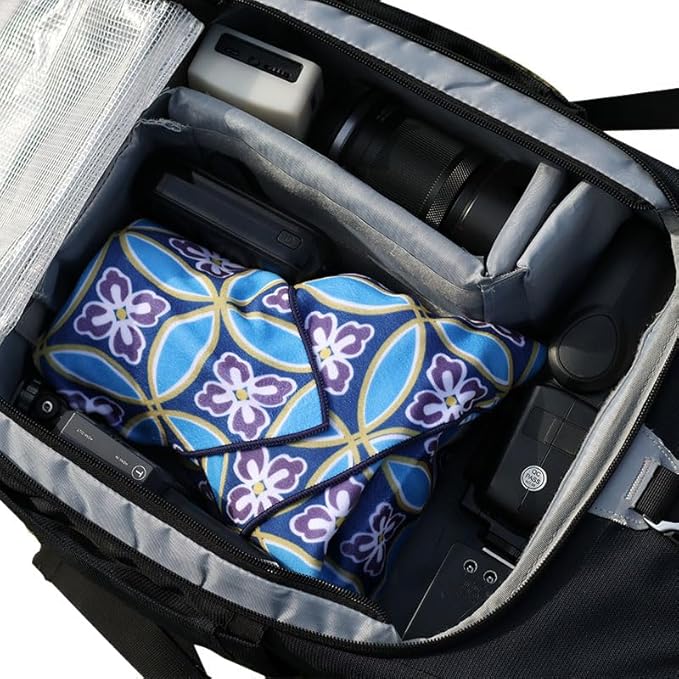 Self-Adhesive Storage Protective Magic Wrap Cloth for DSLR/Camera Lens/Phones/Tablets/Smartphone/Drone and All Camera Accessories (17.7 * 17.7 inch-Clover,)