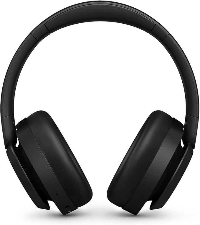 PHILIPS H6509 Wireless Headphones,Over-Ear Bluetooth Headphones with Noise Canceling Pro,Dynamic Bass,70H Battery Life,Fast Charging,Soft Ear Cups,Bluetooth 5.3, Multipoint Connectivity,App Control