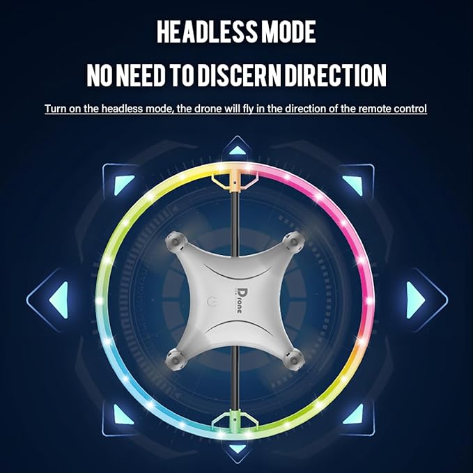 Small Remote Control Drone Quadcopter, 360 Degree Flip LED Light, 90 Degree Circle Flight, 8-12 Years Old Children's toy Mini Drone Christmas Gift