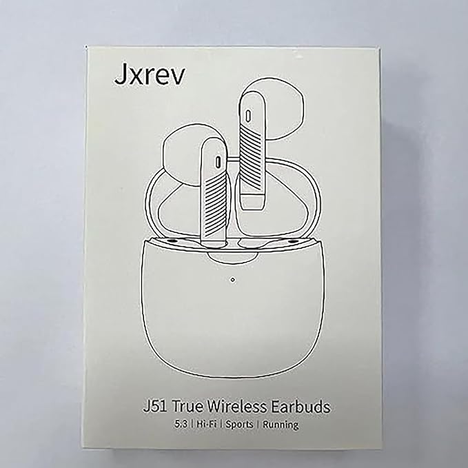 Wireless Earbuds, Bluetooth 5.4 Headphones In Ear with Noise Cancelling Mic, Bluetooth Earbuds Stereo Bass, IP7 Waterproof Sports Earphones, 32H Playtime USB C Charging White Ear Buds for Android iOS