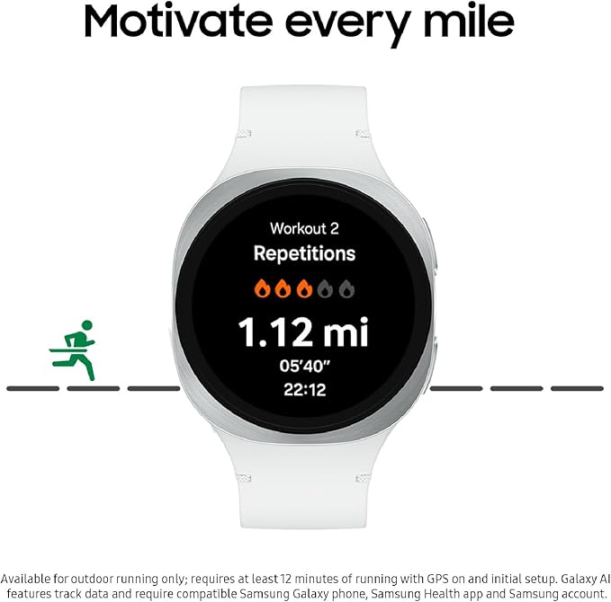 Samsung Galaxy Watch 8 (2025) 40mm Bluetooth Smartwatch, Cushion Design, Fitness Tracker, Sleep Coaching, Running Coach, Energy Score, Heart Rate Tracking, Graphite [US Version, 2 Yr Warranty]