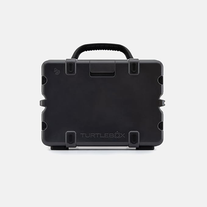 Turtlebox Original Gen 3: Portable Outdoor Bluetooth Speaker – Ultra-Loud (120dB), Waterproof (IP67), Rugged, Impact-Resistant, 3-Day Battery | Party Mode: Unlimited Pairing Stereo, Gray/Electric Blue