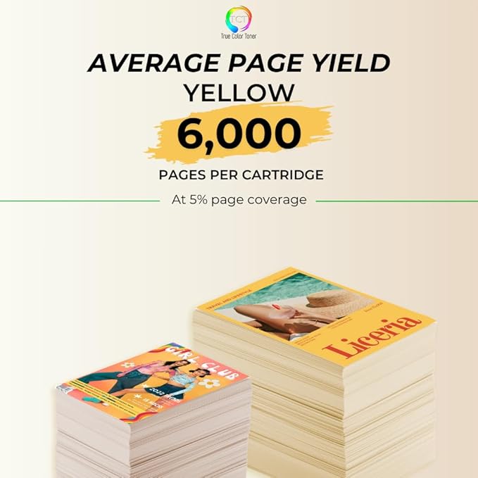 TCT 507A Yellow Toner Cartridge - Compatible Replacement for HP 507A CE402A Works with HP Laserjet Enterprise M551 M575, Pro M570 M570DW Printers (6,000 Pages)