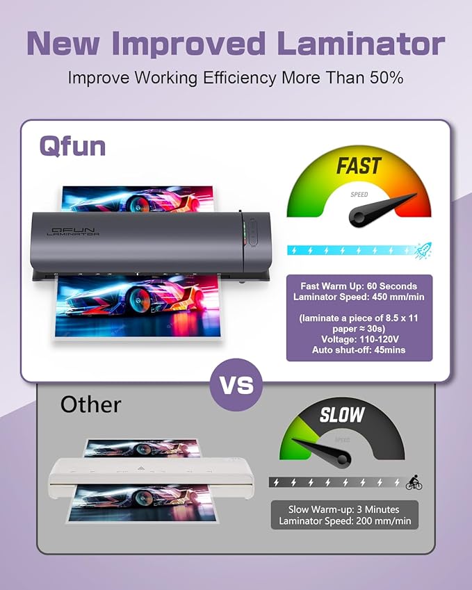 Office Presentation Laminator Machine 11x17 with Laminating Sheet A3/A4/A5, 3/5 Mil Thermal Cold Laminating Machine 13 inch Wide, 60s Warm-Up Office Presentation Laminator Machine (Gray)