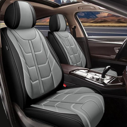 TTX LIGHTING Car Seat Covers 2 Front Seats Fit for Kia Sportage 2009-2026 Waterproof Leather Seat Covers Automotive Seat Cushion Seat Protectors with Airbag Compatible (Gray)