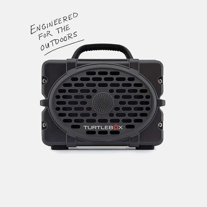 Turtlebox Original Gen 3: Portable Outdoor Bluetooth Speaker – Ultra-Loud (120dB), Waterproof (IP67), Rugged, Impact-Resistant, 3-Day Battery | Party Mode: Unlimited Pairing Stereo, Gray/Blaze Orange