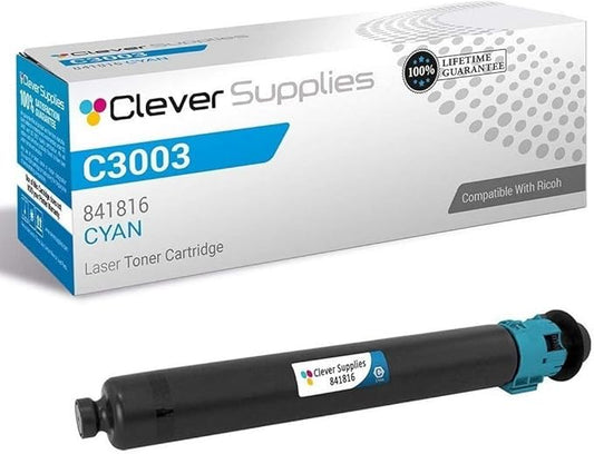 CS Replacement Toner Cartridge Compatible with Ricoh C3003 841816 Cyan Color Laser Aficio MP C3003 Aficio MP C3004 Aficio MP C3503 Aficio MP C3504 Cyan