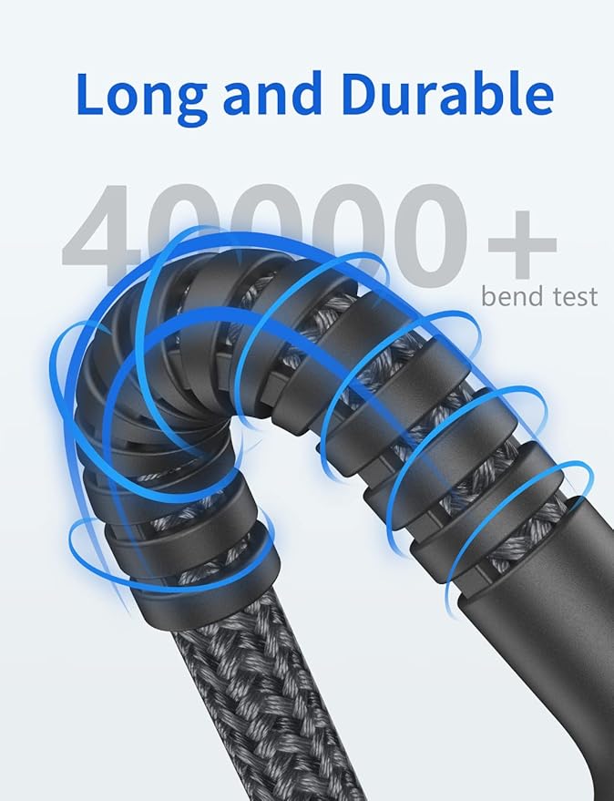 USB to Lightning Cable 6FT [Apple MFi Certified] iPhone Charger Cable Nylon Braided USBA to Lightning Cable,iPhone Cord Compatible with iPhone 14 13 12 11 Pro Max 8 7 and More-2Pack Silver