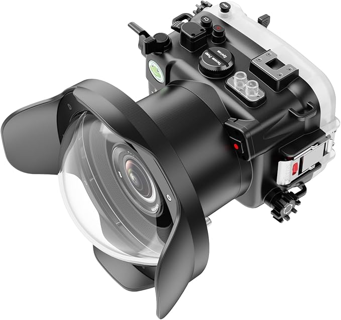 Sea frogs Camera Housing Compatible with Sony ZV-E1 with FE 16-35mm F4 ZA OSS Wide Angle Lens,Waterproof IPX8 Rated, 40m/130ft Depth Protection Underwater Camera Case, Ideal for Diving, Surfing