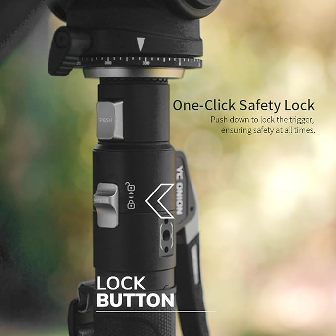 YC Onion Pineta Pro Carbon Fiber Monopod with Pedal Base, Light Stand Lightweight Travel Monopod with Quick Release Plate for Sony Canon Nikon DSLR Cameras, Gimbal and etc Max Load 11lb/5Kg