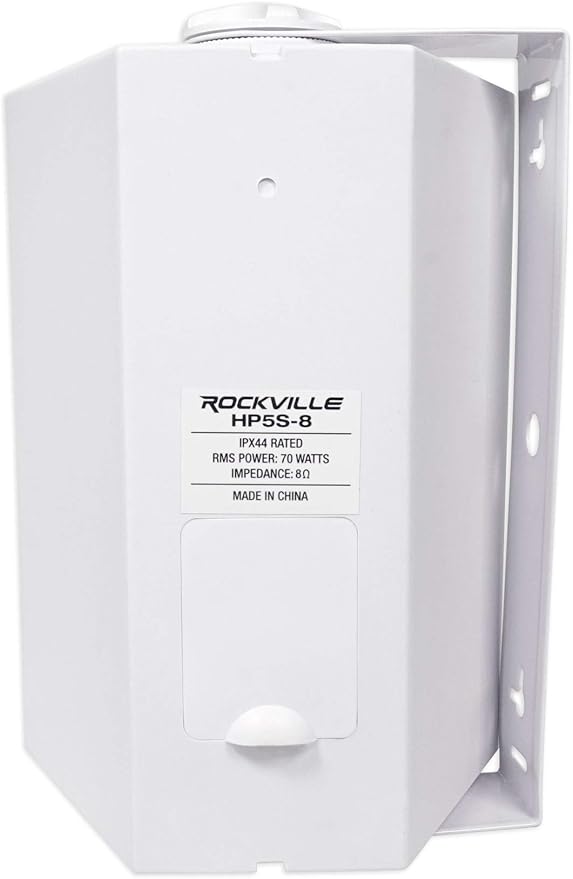 Rockville Pair HP5S-8 420W 5.25" Outdoor/Indoor Home Theater Speakers, 8 Ohm, IPX44 Water-Resistant, Swivel Brackets, High-Fidelity Sound, for Patio and Home Audio