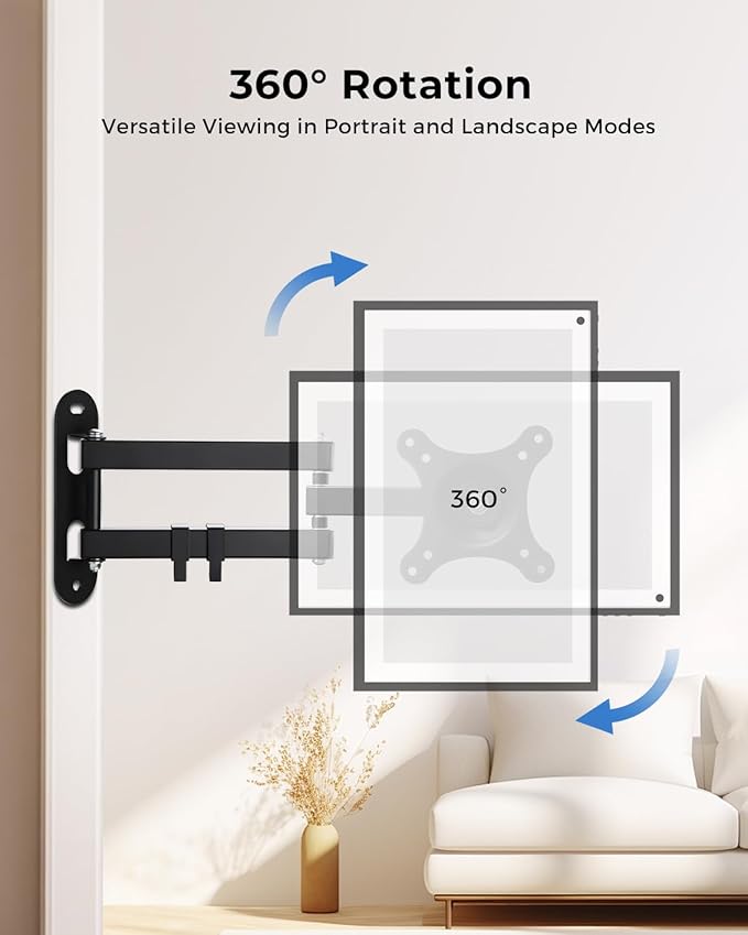 UBeesize Wall Mount for Echo Show 21 and Echo Show 15, Full-Motion Extendable 360° Swivel & 270° Tilt Bracket for Alexa Show 21 &15 – Heavy-Duty, Easy to Install for Smart Displays