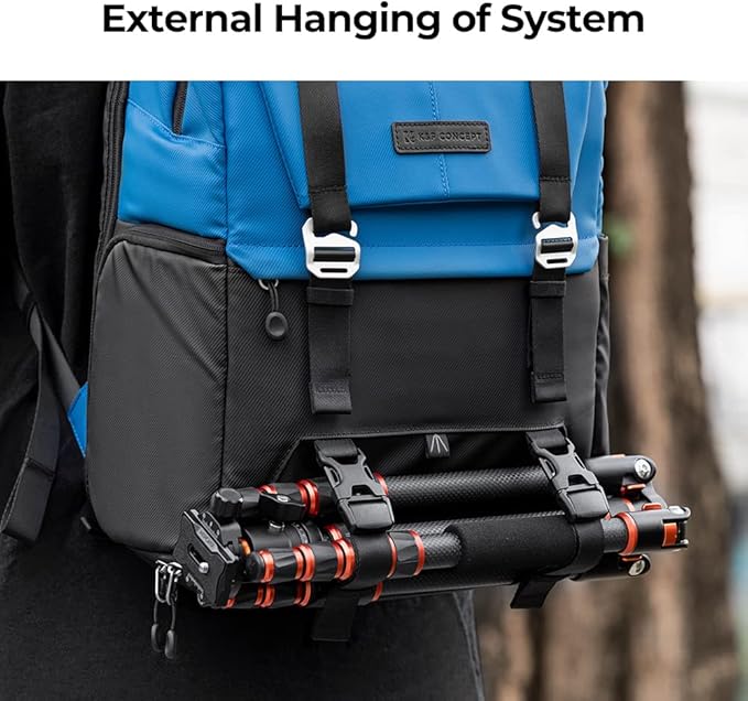 K&F Concept Camera Backpack, Camera Bags for Photographers Large Capacity Camera Case with Raincover,15-15.6 Inch Laptop Compartment Compatible for Canon/Nikon/Sony/DJI Mavic Drone(Backpack 20L)