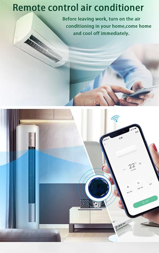 Tuya Smart WiFi IR Remote Control for TV DVD Air Conditioner AUD,All in One Infrared Universal Remote Controller,Compatible with Alexa Google Home (Blue IR)