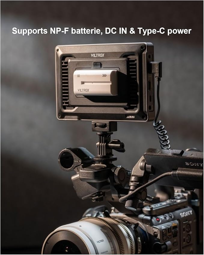 VILTROX DC-L1 7" 4K HDMI Camera Field Monitor, 600nit Touch Screen, 4K 30Hz HDMI Loop in/Out DSLR Video External Monitor for Sony Canon Nikon with Sunshade Hood, Battery, Storage Bag