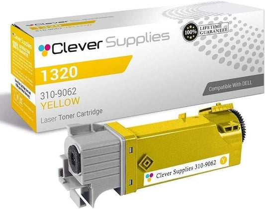 CS Replacement Toner Cartridge Compatible with Dell 1320 310-9062 Yellow 1320 1320c 2000 Page Yield